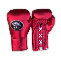 Guantes de Boxeo No Boxing No Life, de Cuero Genuino Premium, para Entrenamiento y Sparring, con Cierre de Cordones, Transpirables, Proveedor de Fábrica OEM