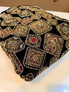 Tissu en gros pour broderie de perles, tissu textile fantaisie, dentelle à sequins, organza pour fabricants de robes de mariée, abayas et caftans, OEM mondial - Product Image 4