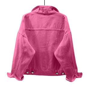 Chaqueta Vaquera de Invierno para Mujer, Ecológica, con Botones de Cuerno, Forro de Algodón Transpirable, Chaqueta Casual de Mezclilla, Personalizable OEM ODM, Venta al Por Mayor - Product Image 2