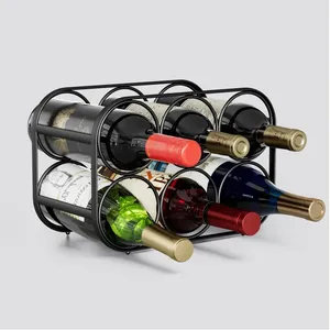Custom Handmade Metal Wine Bottle Stand Elegant Iron Bottle Holder for Contemporary Home Furniture Interior Decoration Global - Product Image 3