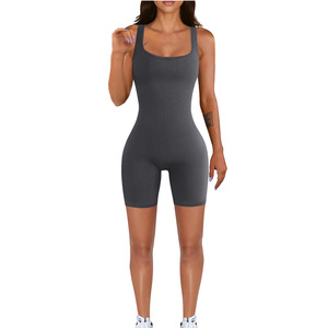 Body de mujer acanalado sin costuras con cuello alto, ajuste ceñido, cintura alta, por encima de la rodilla, manga larga, color liso, informal, para verano - Product Image 3
