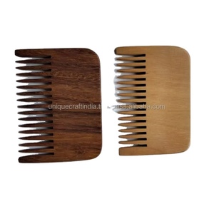 Handmade Wooden <b>Wide</b> Tooth <b>Comb</b> Oval Shape Polished Natural Wood Hair Detangler For Men Women Home Use - Product Image 6