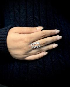 Anillo de Diamantes Cultivados en Laboratorio con Diseño de Ramas Múltiples de Alta Demanda, Plata 925, Venta al por Mayor, Fabricante y Proveedor de Joyería Fina OEM - Product Image 4