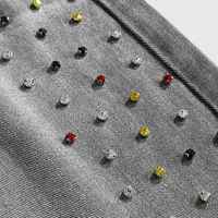 Shorts en jean brodés mi-longs respirants personnalisés pour hommes, style streetwear, avec strass en cristal, fermetures éclair vintage de haute qualité, écologiques