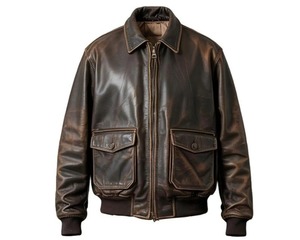 Men's <b>Vintage</b> Brown Real Leather <b>Bomber</b> <b>Jacket</b> Retro Classic Aviator Flight <b>Jacket</b> - Product Image 1