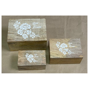 Proveedor Mayorista Indio de Primera Calidad que Vende Cajas de Madera de Mango Hechas a Mano, Caja de Madera Grabada Marrón para Decoración del Hogar - Product Image 1