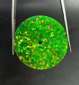 Opale verte de laboratoire à taille plate pour cadran de montre, 31 mm x 0,7 mm d'épaisseur, trou central de 2 mm, pour la fabrication de bijoux, accessoires de montre, K Gems en vrac - Product Image 5