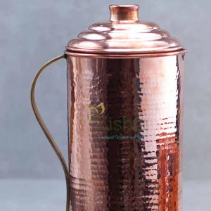 Ensemble de carafes en cuivre pour la cuisine, idéal pour servir l'eau, avec verres, durable et réutilisable, pour la cuisine et la salle à manger - Product Image 1