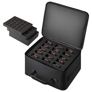 Bolsa de transporte en miniatura para figuras, correa de hombro ajustable, 3 capas de espuma para gran capacidad de almacenamiento, se adapta a bolsas de escala 1:500-1:750 - Product Image 1