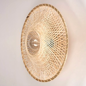 Lámpara de pared con pantalla de bambú natural, al mejor precio, venta al por mayor, apliques de pared elegantes. - Product Image 4