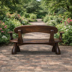 Luxali C0011 Venta Directa de Fábrica Impresionante Banco de Exterior de Nogal Macizo Hecho a Mano Diseño Moderno Ecológico y Duradero de 3 Plazas - Product Image 5