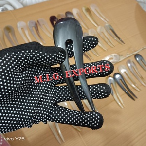 Buffalo Natural Black Horn Hair <b>Pin</b> or Sticks or Hair Fork used to secure buns, chignons, and French twists. These <b>pins</b> are good - Product Image 4