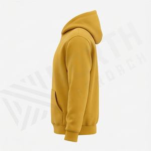 Sudadera con capucha extragrande para hombre, estilo urbano, con bolsillo frontal, lavada, holgada, de color personalizado, lisa, tipo jersey, informal, de forro polar - Product Image 3