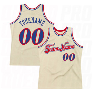 Camiseta de Baloncesto Retro Personalizada, Color Rojo Real, Auténtica, Sublimada, Uniforme de Baloncesto Retro Premium - Product Image 1