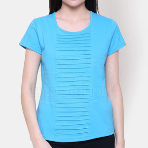 Nuevo diseño de manga corta para mujer, camisetas de algodón y poliéster para mujer, camisetas con bajo MOQ para mujer - Product Image 1