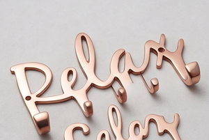 Elegant Relax Letter <b>Wall</b> Hook Copper Metal 4 Hooks Modern Design for <b>Clothes</b> and Keys Drill Installation - Product Image 4