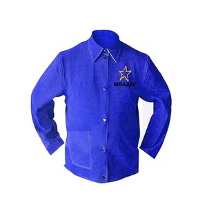 MBAANI เสื้อแจ็คเก็ตเชื่อมแขนยาวสีแดง ปุ่มด้านหน้า ทนความร้อนได้ 500C กันน้ำระดับ D ป้องกันความปลอดภัย เสื้อคลุมทำงาน - Product Image 6