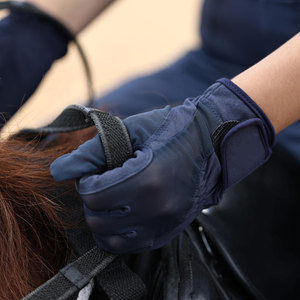 Gants d'équitation professionnels d'été à prix réduit, nouveau design, en cuir, imperméables, antidérapants, à doigts complets, avec fermeture auto-agrippante - Product Image 2