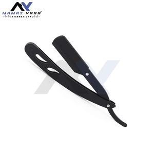 Ensemble de rasoirs professionnels à lame droite avec étui en cuir, rasoir de barbier traditionnel en acier inoxydable, kit de rasage avec étui - Product Image 1