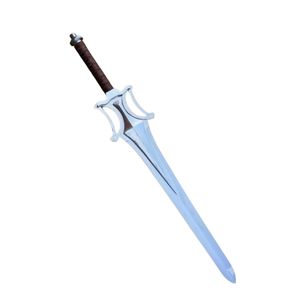 มีดต่อสู้ใบตรงสแตนเลส พร้อมด้ามหนังและปลอกมีดตกแต่ง - Product Image 1