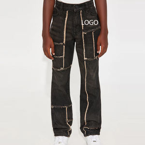 กางเกงยีนส์เดนิมเนื้อผ้าทนทาน คุณภาพพรีเมียม ซักทำความสะอาดได้ พร้อมเอวปรับได้และตะเข็บทนทาน สำหรับคอลเลคชั่นเด็กผู้ชาย พร้อมโลโก้สั่งทำพิเศษ ปี 2026 - Product Image 1