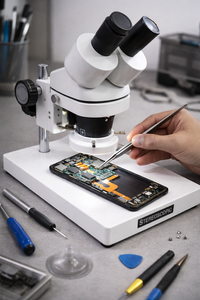 Microscope binoculaire stéréo à zoom avec éclairage LED, indice de protection IP55, pour inspection de circuits imprimés, réparation de téléphones portables, contrôle qualité industriel - Product Image 2