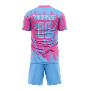 Uniformes de Fútbol Personalizados Unisex, Conjuntos de Camisetas y Pantalones Cortos Impresos, Manga Corta, Impermeables, de Secado Rápido, Servicio OEM, Precio al por Mayor Directo - Product Image 3