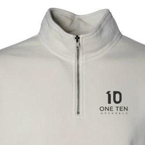 Unisex Midweight Pigment Dye Quarter Zip Pullover Cotton Sweatshirt Casual Hoodie Top Vintage Wash Custom Logo OEM Wholesale - Product Image 3
