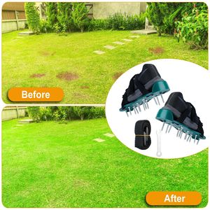 1 paio di scarpe aeratore da giardino per impieghi gravosi con cinghie regolabili aeratori manuali sandali a punta in erba per giardino prato - Product Image 3