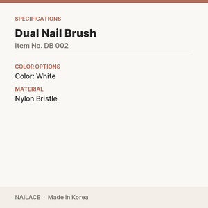 Korean Nailace Dual <b>Nail</b> <b>Brush</b> DB 002 Nylon Bristle OEM Custom Logo for Salon Wholesale - Product Image 2