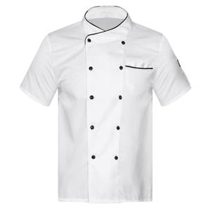 T-shirt uniforme de restaurant 100% coton respirant pour le personnel d'hôtel et de bar, fabrication OEM, vente en gros - Product Image 3