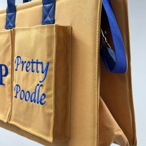 Bolso Tote Elegante para Mujer con Letras Griegas Bordadas, Bolso de Mano Inspirado en Hermandades con Diseño Decorativo y Bolsillo 3D - Product Image 2