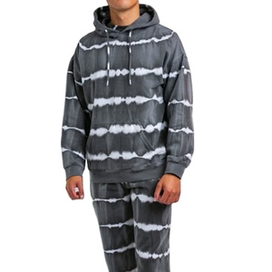 Survêtement en coton unisexe de haute qualité surdimensionné à manches longues Ensemble 2 pièces Tie-Dye Ensemble survêtement unisexe personnalisé de haute qualité Ensemble 2 pièces - Product Image 1