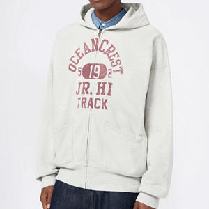 Nouvelle Tendance Automne – Sweat à Capuche Zippé en Jersey de Coton Lourd 360g pour Homme avec Impression par Sublimation Personnalisée et Lavage Vintage - Product Image 1