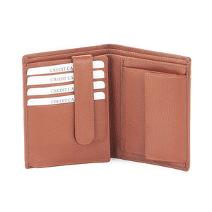 Cartera Bifold de Cuero Genuino de Vaca, Pequeña y de Calidad, para Hombre, con Clip para Tarjetas, Diseño Delgado, Bloqueo RFID - Product Image 4