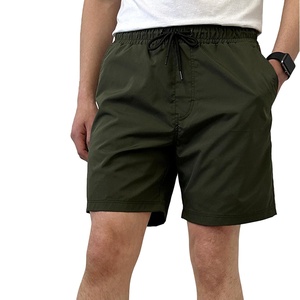 2025 New Style High Street Customized Design <b>Knee</b> Length Shorts <b>Elastic</b> Waist Closure Best Selling Wholesale 100% Cotton Solid - Product Image 1