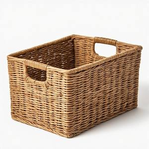 Premium Artisan Handmade Seagrass <b>Basket</b> for Kitchen & Bathroom Decorative <b>Display</b> and Functional Storage with Durable Handles - Product Image 2