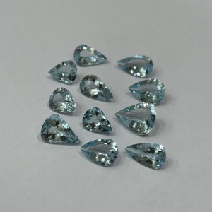 Aigue-marine bleue naturelle transparente de dernière génération, forme goutte d'eau, taille libre 2-7 carats, bonne qualité, non traitée, pierre précieuse en vrac de Madagascar - Product Image 5