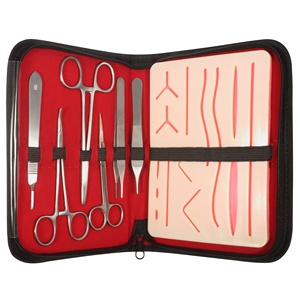 Kit de Sutura Portátil de Acero Inoxidable para Entrenamiento Médico, Certificado CE, Herramientas Duraderas, Almohadilla de Práctica Realista, Instrumentos Quirúrgicos - Product Image 4