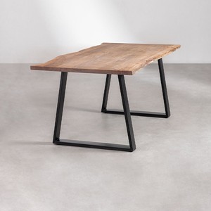 Mesa de comedor rectangular de madera de acacia Vandana Hexa Lunaris - Product Image 3