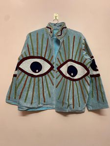 Veste en velours pour femme, style bohème, brodée à la main, avec poche, classique, vintage, de qualité supérieure, style gypsy. - Product Image 4