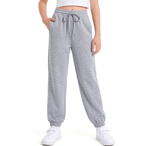 Pantalones deportivos de algodón y poliéster con cordón elástico en la cintura para niñas, ropa escolar de lana para niños. - Product Image 1
