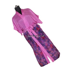 KL006 Kimono Sari Vintage para Mujer, Primavera, Invierno, Otoño 2026, Manga Larga, Elegante, Multicolor, Secado Rápido, Ropa de Playa, Seda - Product Image 3