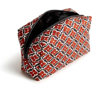 White Custom Cotton Travel Cosmetic Bag <b>Makeup</b> Bag Cosmetic Pouch Travel Toiletry Eyelash Pouch With Zippered Pocket With Logo - Product Image 6