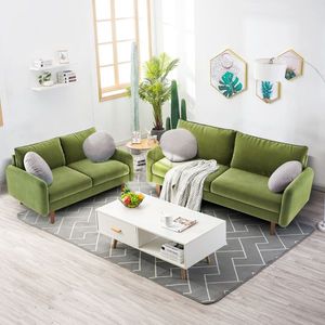Divano a Due Posti in Velluto con Braccioli Arrotondati da 72 Pollici per Arredamento Soggiorno Appartamento - Product Image 4