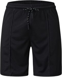 Ensemble de Combinaison à Manches Courtes pour Homme, Col Polo, Imprimé Géométrique Noir, Tissu Tricoté Respirant, Vêtement d'été Casual - Product Image 3