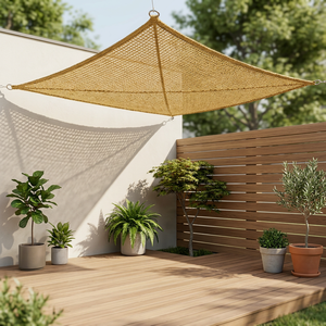 Eco2go Eco-Friendly Handmade Woven Coconut Coir Sunshade Sail-95% <b>Shade</b> Rate Natural Brown for Outdoor Use - Product Image 1