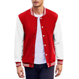 High Quality Winter College Baseball Varsity <b>Jacket</b> for <b>Men</b> Hip Hop Style <b>Long</b> Sleeves Front Pockets Stand Collar 100% Wool - Product Image 2