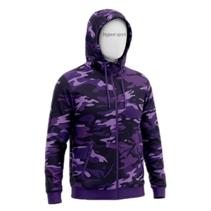 Customized Top Selling High Quality <b>Men's</b> Breathable Printed Winter Zipper Hooded Hunting <b>Jacket</b> Custom Design Logo High Street - Product Image 3