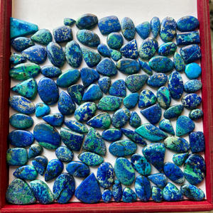 Suministro directo de fábrica Cabujones de azurita azul de excelente calidad Tamaño personalizado Piedras preciosas sueltas Precio al por mayor Lote de piedras preciosas - Product Image 2